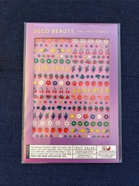 Fruit Salad Nail Art Stickers - Colorful Fruit & Floral Accents